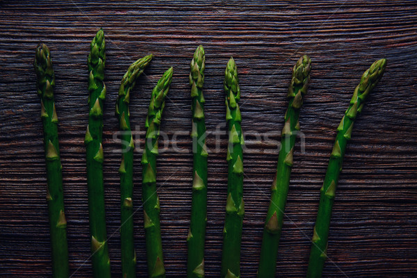 Foto stock: Espárragos · crudo · hortalizas · madera