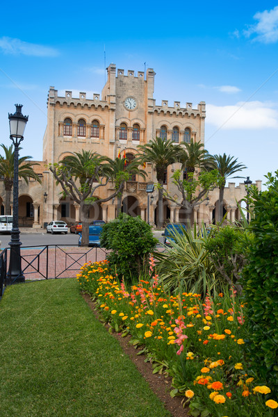 Ciutadella Menorca city Town Hall and gardens Stock photo © lunamarina