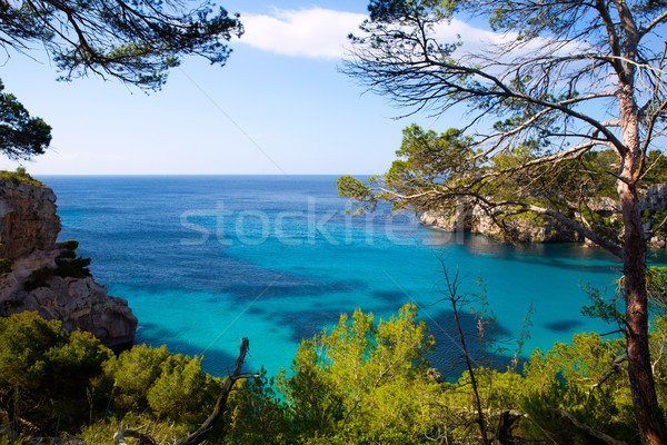 Cala Macarella Menorca turquoise Balearic Mediterranean Stock photo © lunamarina