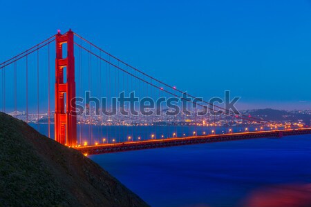 San Francisco Golden Gate Bridge handelaar schip Californië USA Stockfoto © lunamarina