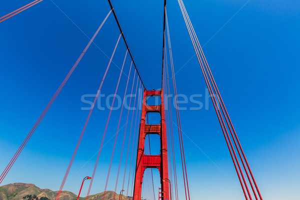Golden Gate Bridge details San Francisco Californië USA hemel Stockfoto © lunamarina