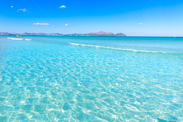 Foto stock: Mallorca · lata · praia · Espanha · céu