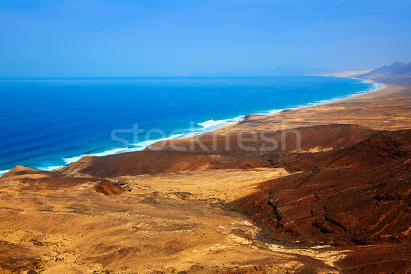 Jandia west beaches aerial of Fuerteventura Stock photo © lunamarina
