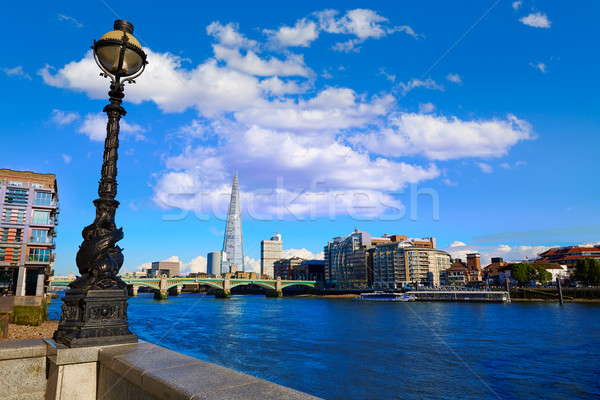 London Southwark bridge and Shard on Thames Stock photo © lunamarina