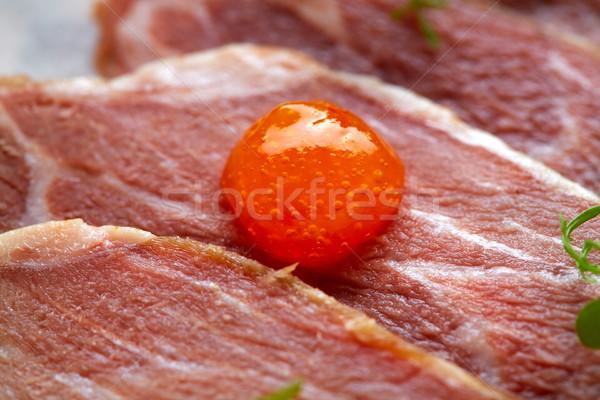 Iberian pork ham with XO sauce Stock photo © lunamarina