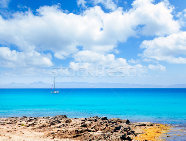 Balearic Formentera island in Escalo beach Stock photo © lunamarina