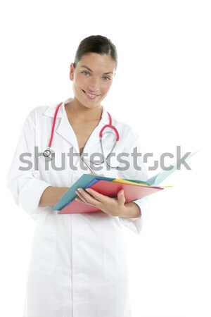 Morena indio jóvenes feliz médico mujer Foto stock © lunamarina