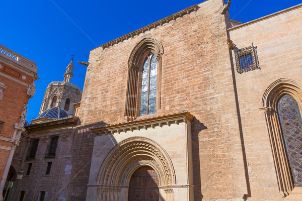 Valencia Palau ajtó katedrális Spanyolország épület Stock fotó © lunamarina