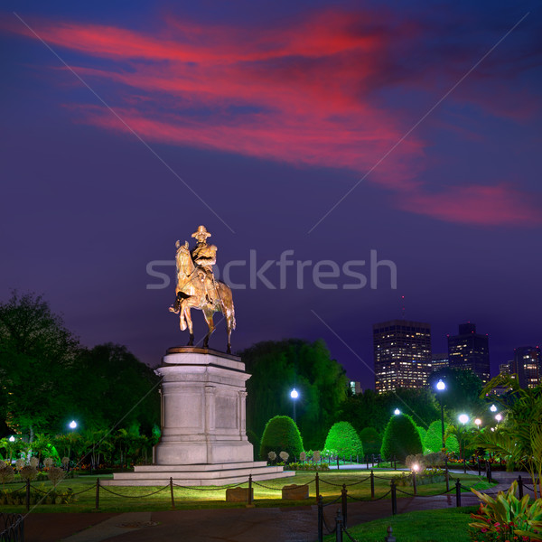 Boston Common George Washington monument Stock photo © lunamarina