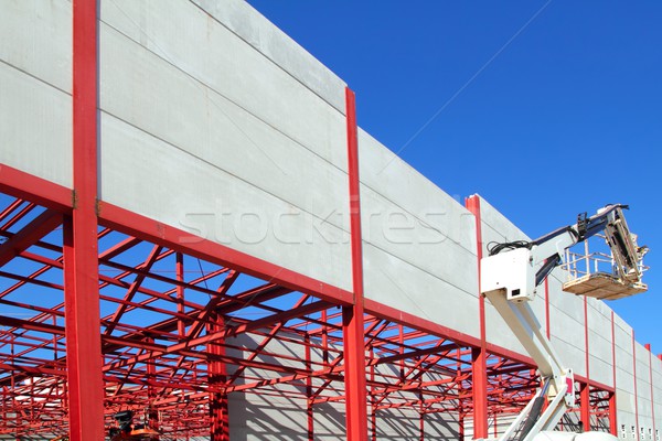 industrial building construction steel structure crane Stock photo © lunamarina