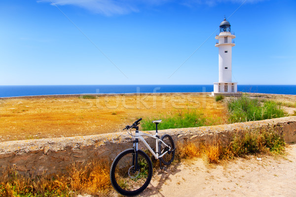 bicycle on Balearic Formentera Barbaria Lighthouse Stock photo © lunamarina