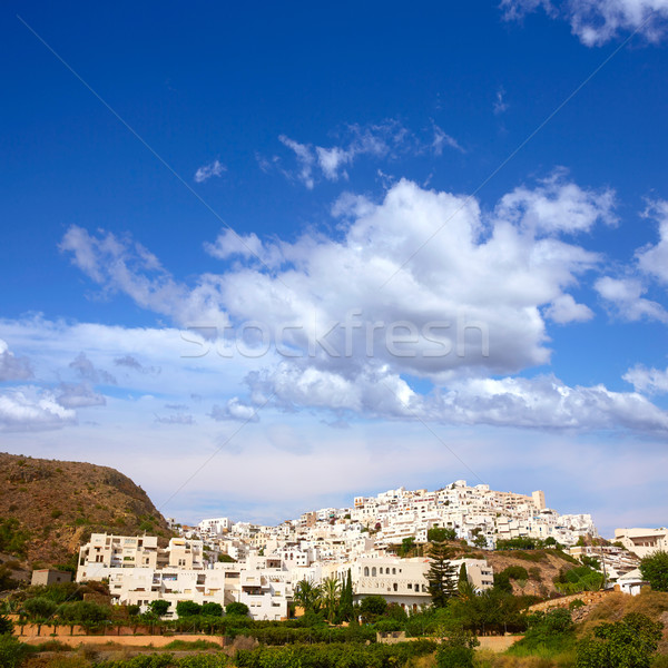 Mojacar in Almeria village skyline in Spain Stock photo © lunamarina