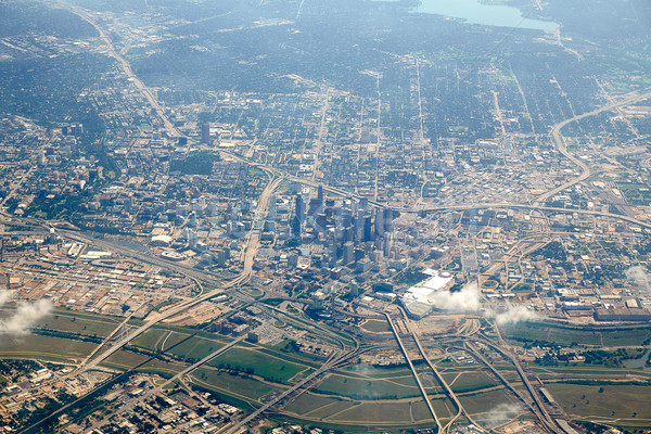 Dallas widok z lotu ptaka Texas USA niebo krajobraz Zdjęcia stock © lunamarina