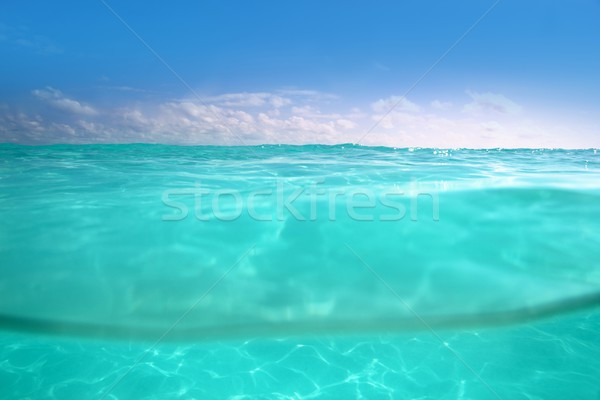 Caribbean mar subaquático azul céu fundo Foto stock © lunamarina