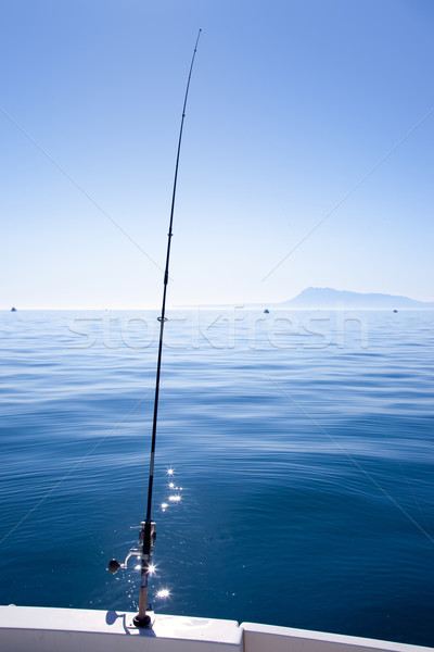 лодка удочка Средиземное море синий морем Испания Сток-фото © lunamarina