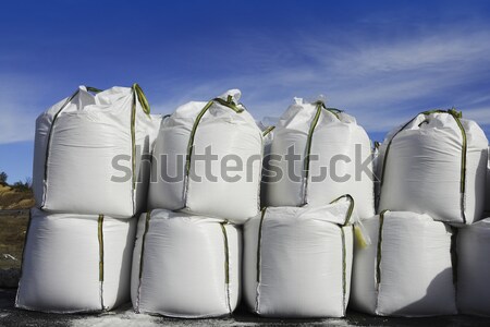 salt big bags sacks stacked rows for iced roads Stock photo © lunamarina