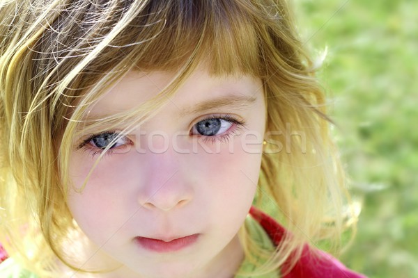 beautiful blond little girl children portrait in park Stock photo © lunamarina