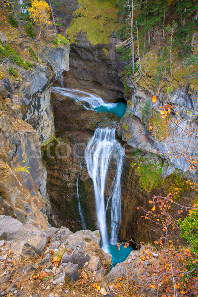 Cascada del Estrecho waterfall in Ordesa valley Pyrenees Spain Stock photo © lunamarina