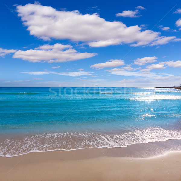 Alicante Postiguet beach at Mediterranean Spain Stock photo © lunamarina