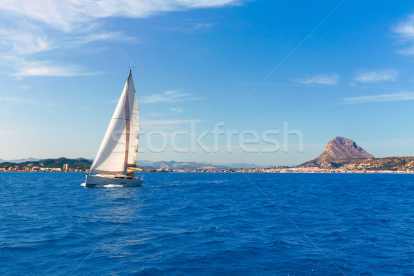 Javea sailboat sailing in Mediterranean Alicante Spain Stock photo © lunamarina