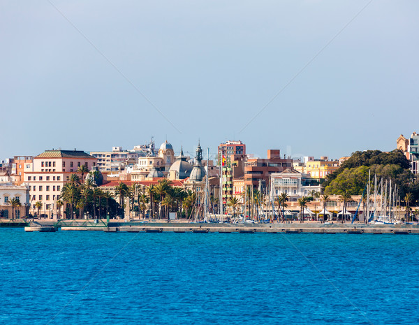 Cartagena skyline Murcia at Mediterranean Spain Stock photo © lunamarina