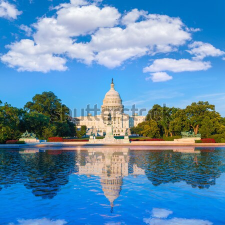 Gebäude Washington DC Kongress Sonnenlicht USA Haus Stock foto © lunamarina