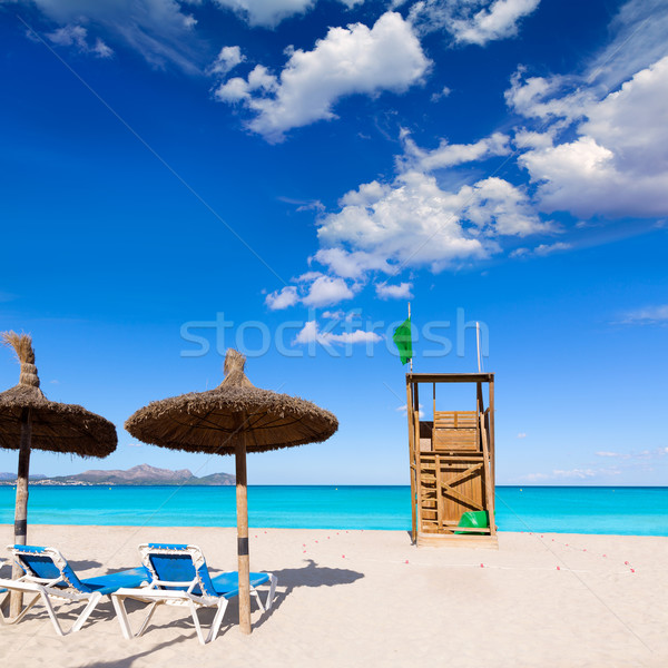 Mallorca Can Picafort beach in alcudia bay Majorca Stock photo © lunamarina