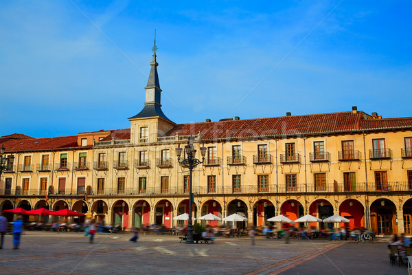 Leon Plaza Mayor in Way of Saint James Castilla Stock photo © lunamarina
