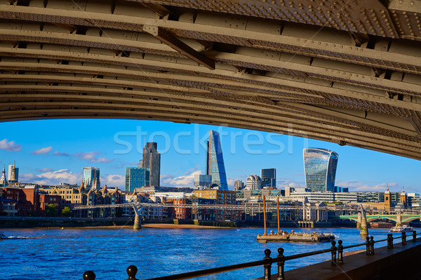 London skyline from Blackfriars new bridge UK Stock photo © lunamarina
