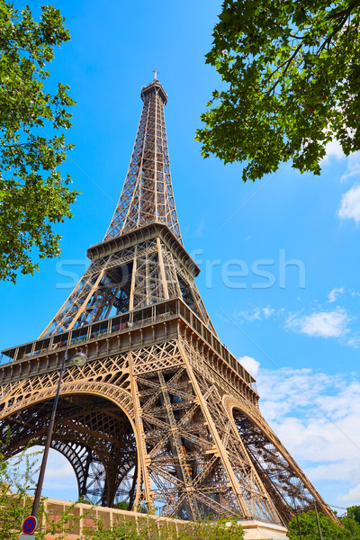 Tour Eiffel Paris France ciel ville bleu [[stock_photo]] © lunamarina