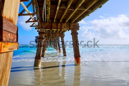 Pier praia Califórnia EUA abaixo água Foto stock © lunamarina