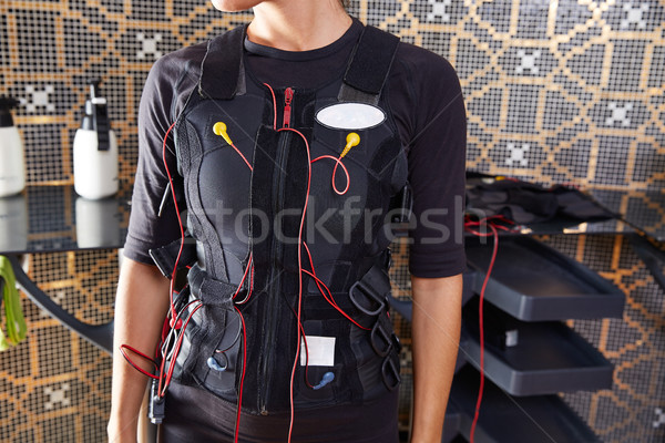 EMS electro stimulation suit woman Stock photo © lunamarina