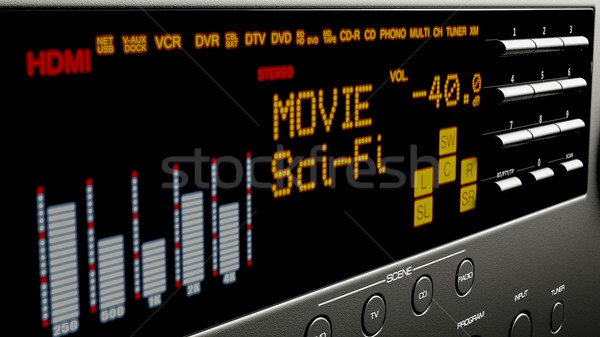 Ev sineması multimedya 3d illustration müzik film ev Stok fotoğraf © Lupen