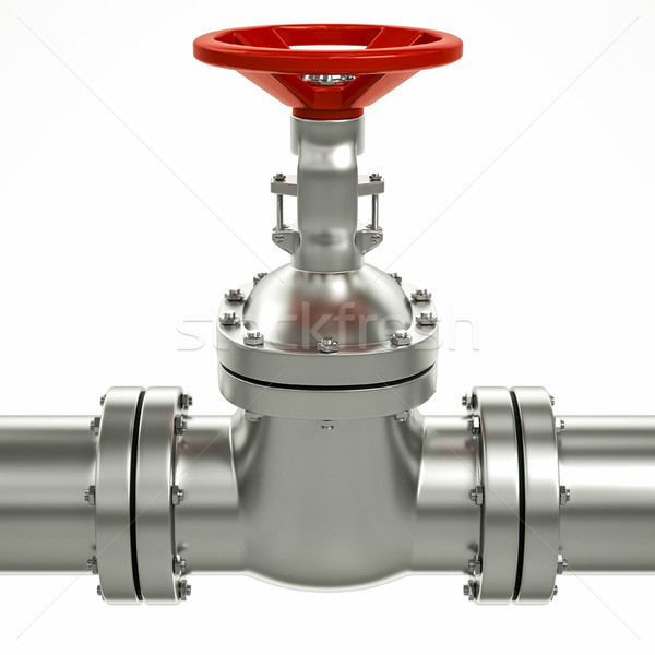 3d metal gas pipe line valves  Stock photo © Lupen