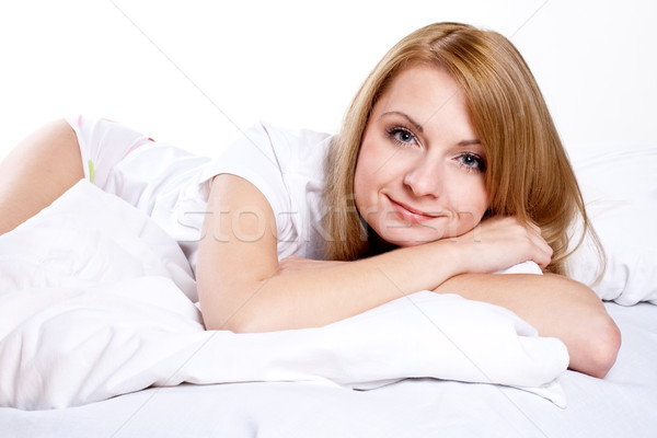 Femme chambre femme souriante souriant blanche beauté [[stock_photo]] © Lupen