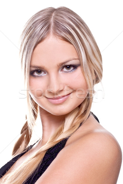 красивой женщины шорты белый девушки лице Сток-фото © Lupen
