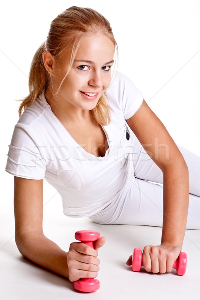 Roze handen vrouwen witte gezondheid Stockfoto © Lupen