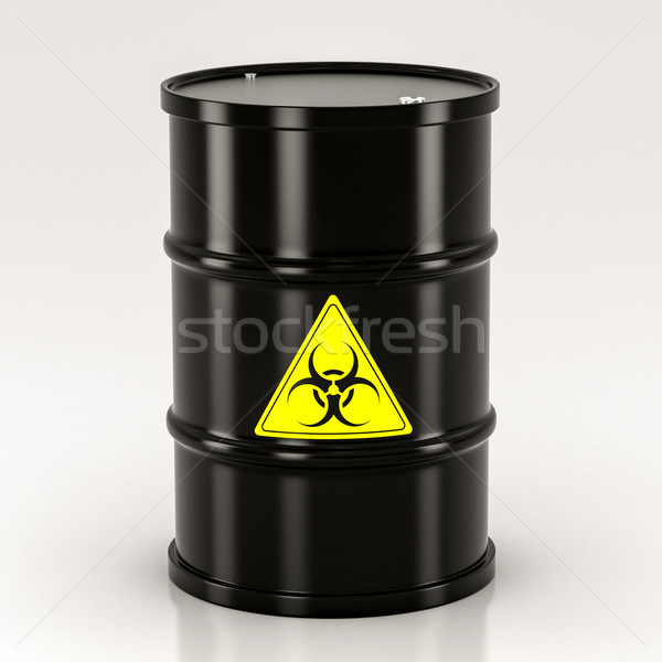 black biohazard barrel Stock photo © Lupen