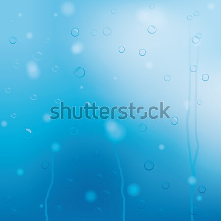 Víz eső üveg esőcseppek fehér háttérvilágítás Stock fotó © Luppload