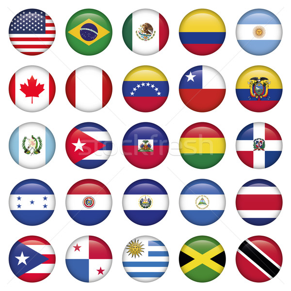 American Flags Round Icons Stock photo © Luppload