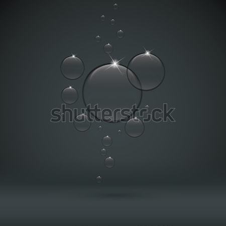Blue bubbles background, vector illustration Stock photo © Luppload