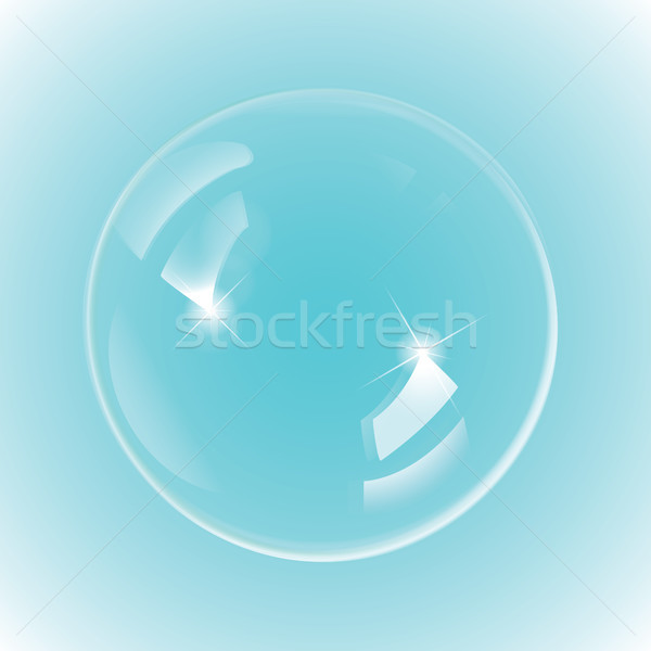 White bubble on blue background Stock photo © Luppload