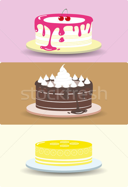 cake illustration/vector Stock photo © Luppload
