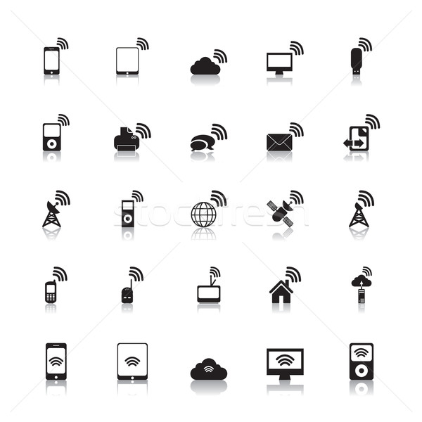 Wireless Icons Hotspot vector Stock photo © Luppload
