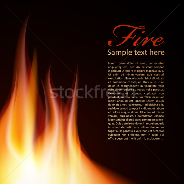 Feuer Text Design jpg Illustrator eps10 Stock foto © Luppload