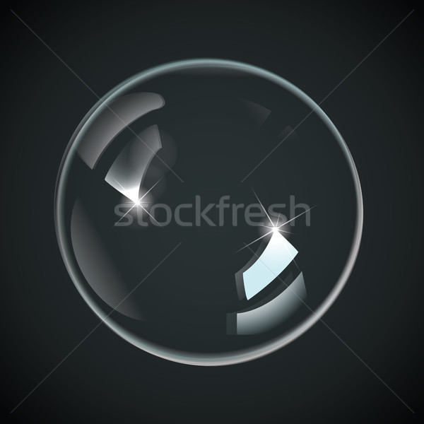 Transparent bubbles on black Stock photo © Luppload