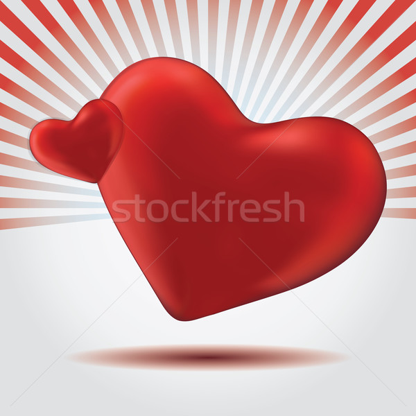 Illusztráció piros Valentin nap szív jpg illustrator Stock fotó © Luppload