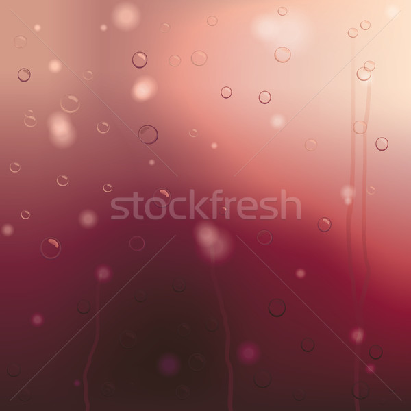 ウィンドウ ガラス 赤 紫色 日没 雨 ストックフォト © Luppload