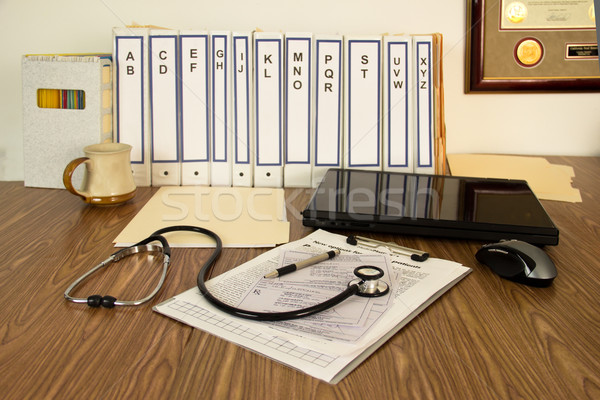 Doctor's Workspace Stock photo © LynneAlbright