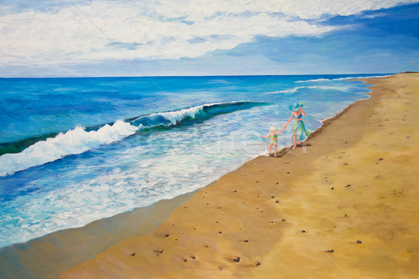 Stock photo: Splashing in the Surf